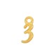 Charm Zamak Chiffre « 3 » 6 x 10 mm