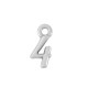 Ciondolo in Zama con Numero 4 6X10 mm