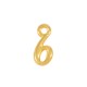 Zamak Charm Number "6" 6x10mm