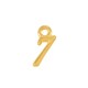 Zamak Charm Number "7" 6x10mm