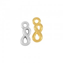 Zamak Charm Number "8" 6x10mm