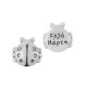 Perle en Zamak Coccinelle « Καλό Μάρτη » 12 mm Ø2.2 mm