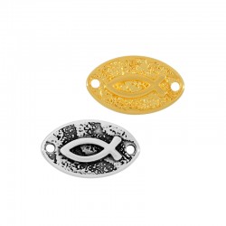Conector de Metal Zamak Ovalado con Pez 18x11mm