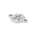 Zamak Connector Round with Starfish 12mm