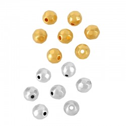 Perle Ronde en Zamak à Facettes 6 mm Ø 1.3 mm