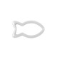 Perle en Zamak en Forme de Poisson 20 x 11 mm Ø 1.4 mm