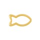 Perle en Zamak en Forme de Poisson 20 x 11 mm Ø 1.4 mm