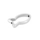Perla in Zama a Forma di Pesce 20X11 mm Ø1.4 mm