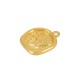 Zamak Charm Round Irregular with Figure & Dolphins 16mm