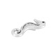 Colgante de Metal Zamak Caballito de mar 12x30mm
