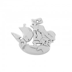 Colgante de Metal Zamak Barco 40x33mm