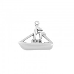 Colgante de Metal Zamak Barco 22x26mm