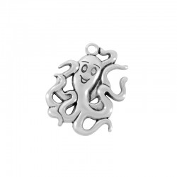 Pendentif en Zamak Pieuvre 25 x 31 mm