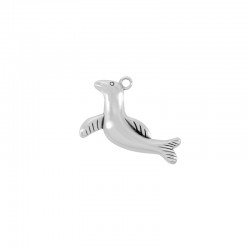Colgante de Metal Zamak Foca 25x37mm