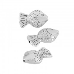 Zamak Bead Fish 14x23mm Ø1.4mm