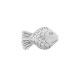 Perle en Zamak Poisson 14 x 23 mm Ø 1.4 mm