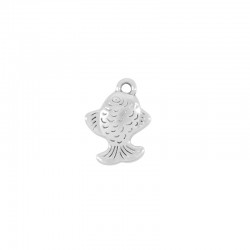 Colgante de Metal Zamak Pez 13x12mm