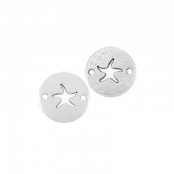 Conector de Metal Zamak Redondo con Estrella de Mar 20mm