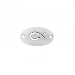 Conector de Metal Zamak Ovalado con Pez 23x13mm