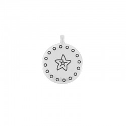 Colgante de Metal Zamak Redondo Estrella de Mar 16mm