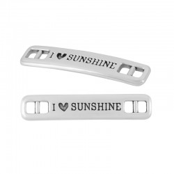 Chapa de Metal Zamak "My Sunshine" 36x7mm (Ø3.1x2.3mm)