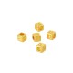 Zamak Bead Cube with Letter “H” 4mm Ø2.2mm