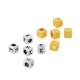 Zamak Bead Cube with Letter “K” 4mm Ø2.2mm