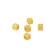 Zamak Bead Cube with Letter “M W” 4mm Ø2.2mm