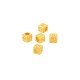 Zamak Bead Cube with Letter “S” 4mm Ø2.2mm