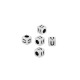 Cubetto in Zama con Lettera U 4 mm Ø 2.2 mm