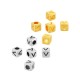 Zamak Bead Cube with Letter “V” 4mm Ø2.2mm