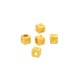 Zamak Bead Cube with Letter “V” 4mm Ø2.2mm