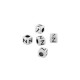 Zamak Bead Cube with Letter “Z” 4mm Ø2.2mm