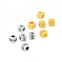 Cubetto in Zama con Numero 2 4 mm Ø 2.2 mm