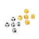 Zamak Bead Cube with Number “4” 4mm Ø2.2mm