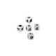 Zamak Bead Cube with Number “4” 4mm Ø2.2mm