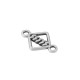 Zamak Connector Rhombus with Chain 10x11mm