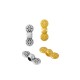 Zamak Bead Round Dual Disc 12x5mm Ø2.2mm