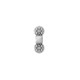 Zamak Bead Round Dual Disc 12x5mm Ø2.2mm