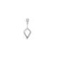 Breloque en Zamak en Forme de Losange avec Perles 9 x 21 mm