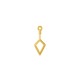 Zamak Charm Rhombus with Beads 9x21mm
