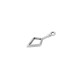 Ciondolo Rombo con Perline in Zama 9X21 mm