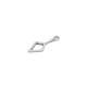 Zamak Charm Rhombus with Beads 9x21mm