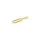 Breloque Rectangulaire Ovale en Zamak avec Perles 6 x 25 mm