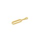 Zamak Charm Rectangular Oval with Beads 6x25mm