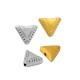 Perla Triangolare in Zama 9x8 mm Ø1.4 mm