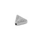 Perla Triangolare in Zama 9x8 mm Ø1.4 mm