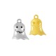 Colgante Fantasma con Sonrisa de Zamak 14 x 15 mm