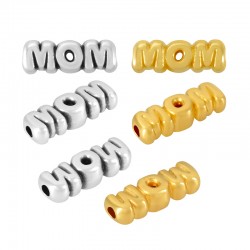 Passant "MOM" en Métal/Zamak 14x5mm (Ø1.7mm)
