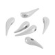 Passant Cœur en Métal/Zamak 13x22mm (Ø2mm) (2pcs/Set)